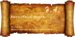 Herczfeld Anett névjegykártya