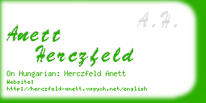 anett herczfeld business card